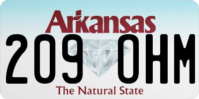 AR license plate 209OHM