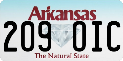 AR license plate 209OIC