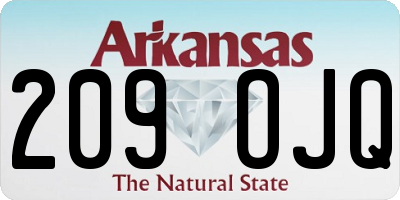 AR license plate 209OJQ