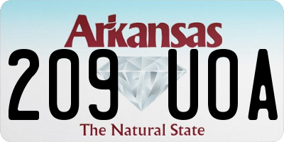 AR license plate 209UOA