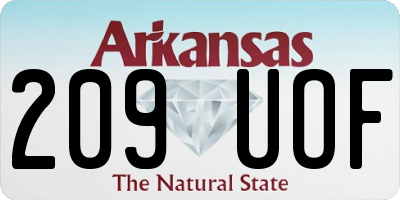 AR license plate 209UOF