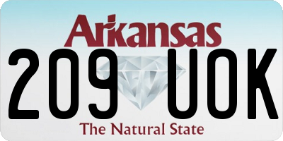 AR license plate 209UOK
