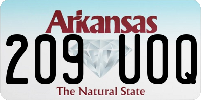 AR license plate 209UOQ