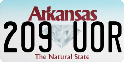 AR license plate 209UOR