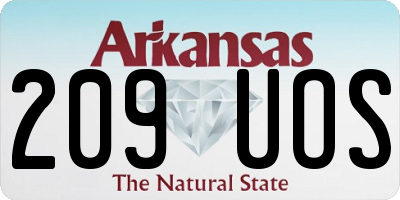 AR license plate 209UOS