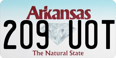 AR license plate 209UOT