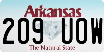 AR license plate 209UOW