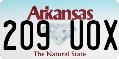 AR license plate 209UOX