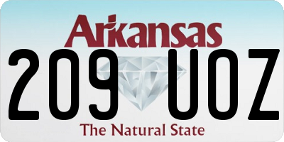 AR license plate 209UOZ