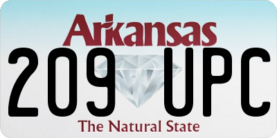 AR license plate 209UPC