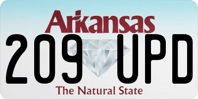 AR license plate 209UPD