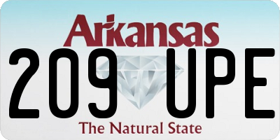 AR license plate 209UPE