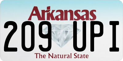 AR license plate 209UPI