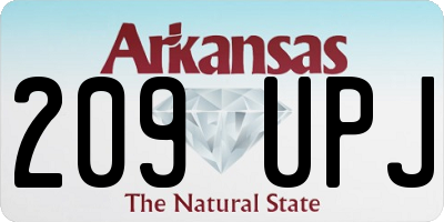 AR license plate 209UPJ