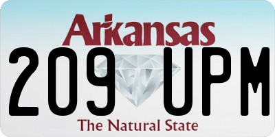 AR license plate 209UPM