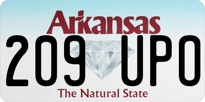 AR license plate 209UPO