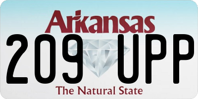 AR license plate 209UPP