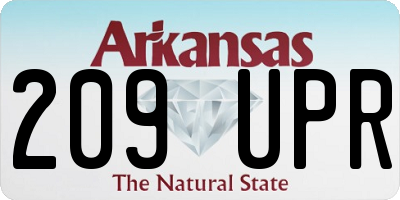 AR license plate 209UPR