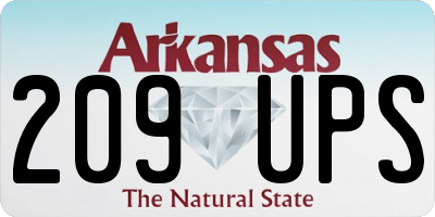 AR license plate 209UPS