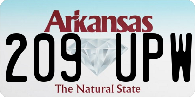 AR license plate 209UPW