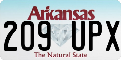 AR license plate 209UPX