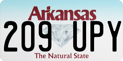 AR license plate 209UPY