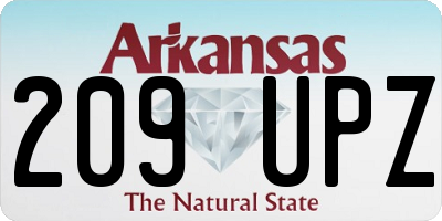 AR license plate 209UPZ