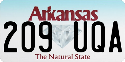 AR license plate 209UQA