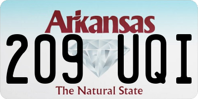 AR license plate 209UQI