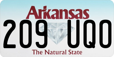 AR license plate 209UQO