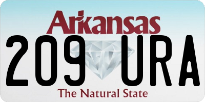 AR license plate 209URA