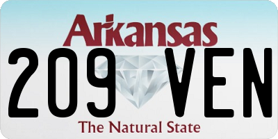 AR license plate 209VEN