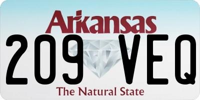 AR license plate 209VEQ