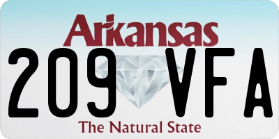 AR license plate 209VFA