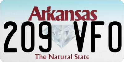 AR license plate 209VFO