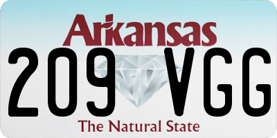 AR license plate 209VGG