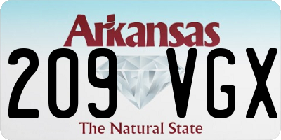 AR license plate 209VGX