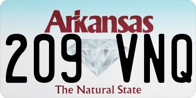 AR license plate 209VNQ