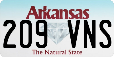 AR license plate 209VNS