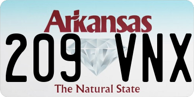 AR license plate 209VNX