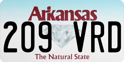 AR license plate 209VRD