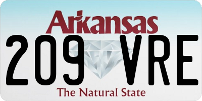 AR license plate 209VRE