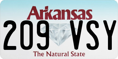 AR license plate 209VSY