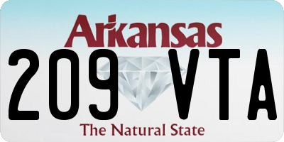 AR license plate 209VTA