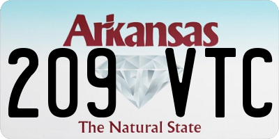 AR license plate 209VTC