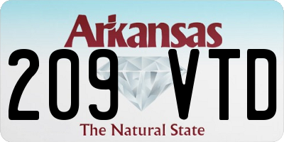 AR license plate 209VTD
