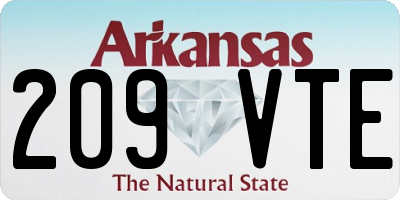 AR license plate 209VTE