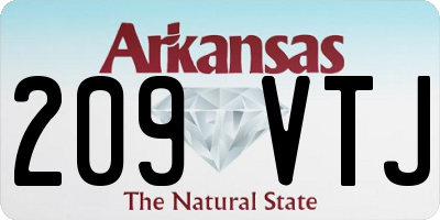 AR license plate 209VTJ