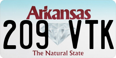 AR license plate 209VTK