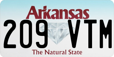 AR license plate 209VTM